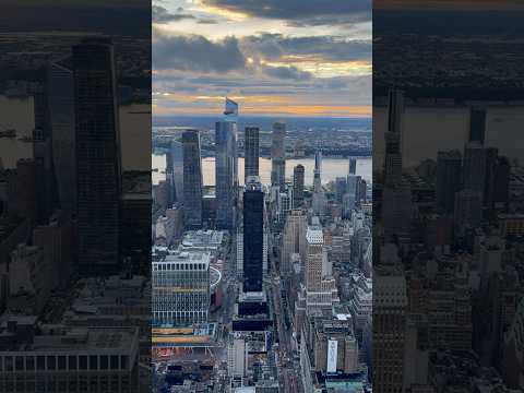 Stunning Sunset view of Manhattan, New York from the Empire State Building!#empirestatebuilding #nyc