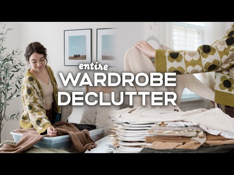 DECLUTTERING + ORGANIZING My Entire Wardrobe | HUGE Declutter & Getting Out My Autumn Clothes 🍂