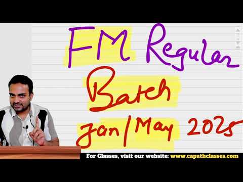 Announcement for Financial Management Regular Batch for Jan/May 2025