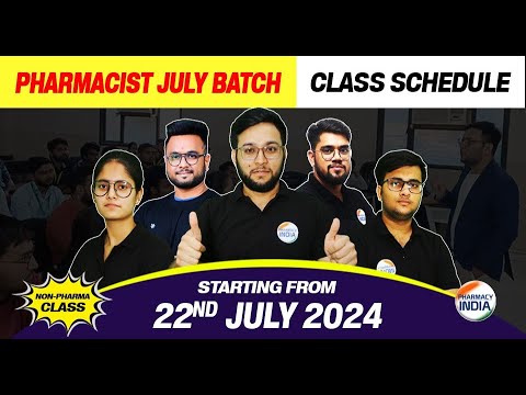 PHARMACIST JULY BATCH | CLASS SCHEDULE | NON PHARMA CLASS #pharmacist