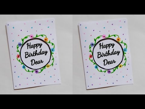 easy birthday greeting card idea at home/how to make birthday card/birthday card for bestfriend