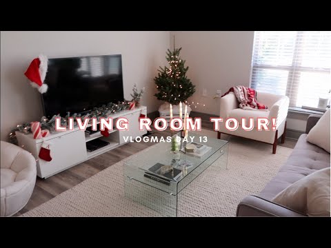 LIVING ROOM TOUR + BAKING XMAS COOKIES! | VLOGMAS DAY 13