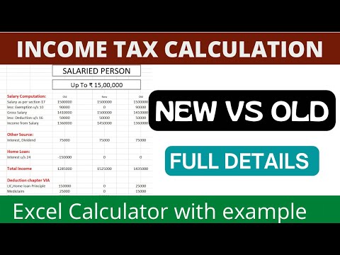 Income Tax Calculation FY 2023-24(AY 2024-25) | Old Income Tax vs New Income Tax calculator