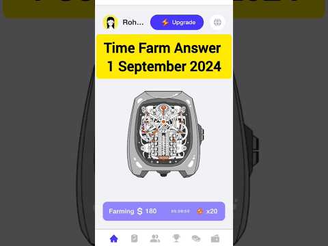 Time Farm Answer 1 September 2024 #timefarm #dailycombo