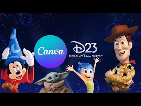 Disney + Canva!  How to Access Limited-Edition D23 Designs