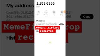 MemeFi Airdrop received on Web 3 OKX exchange wallet#memefiairdrop#memefitoken##memefiairdropclaim