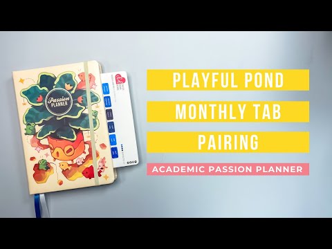 Playful Pond - Monthly Tabs for the 2021 Academic Passion Planner