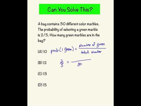 How Many Marbles Are Green? | Probability