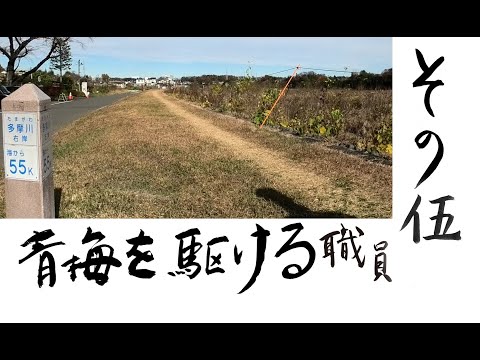 青梅を駆ける職員（その五・多摩川沿いin友田）