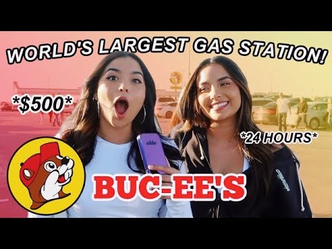 EATING AT THE WORLDS LARGEST GAS STATION FOR 24 HOURS! *Buc-ee's*