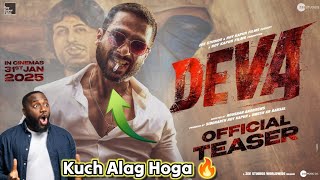 Deva | Official Teaser Reaction 😱 l Shahid Kapoor | Pooja Hegde | Rosshan Andrrews | In Cinemas