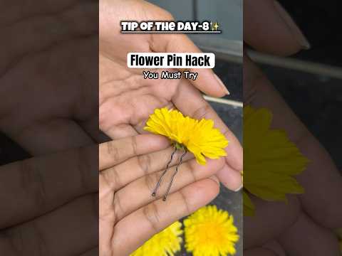 Flower Pin Hack You Must Try✨#youtube #youtubeshorts #shorts #shortvideo #ytshorts #tips #viralvideo