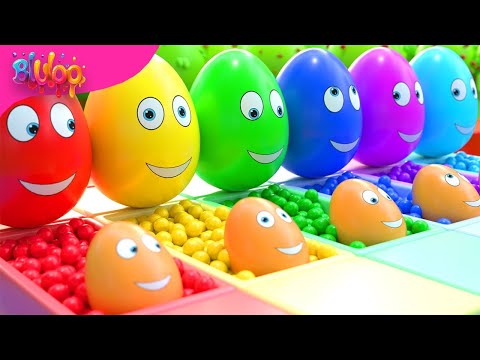 Surprise Eggs Kids Song | Colorful Eggs | BluLoo Nursery Rhymes & Kids Songs