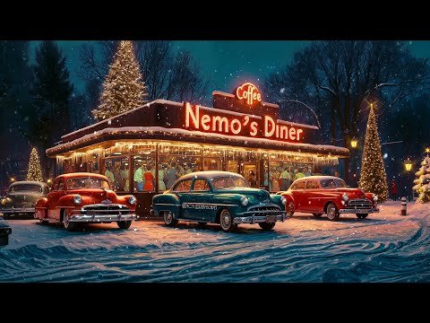 1950's Night at Nemo's Diner in Winter season: Classic Winter Oldies Songs & Vintage Ambience ❄️🎄