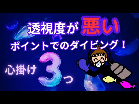 ダイビングインストラクターのダイビング解説動画「透視度が悪いポイントでのダイビング」心掛け３つ！