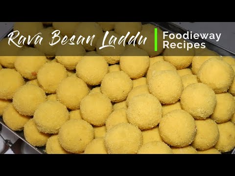 Rava Besan Ladoo Recipe | Besan Rava Ladoo | Indian Festive Recipe | Christmas recipes #foodieway