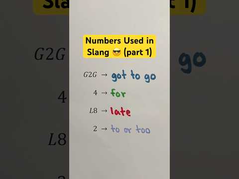 Numbers Used in Slang 😎 (part 1) #Shorts #math #numbers #slang