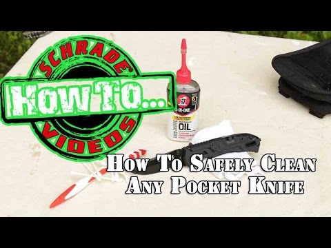 How to Safely Clean Any Pocket Knife for Survival or Tactical Use - Knife Maintenance #1