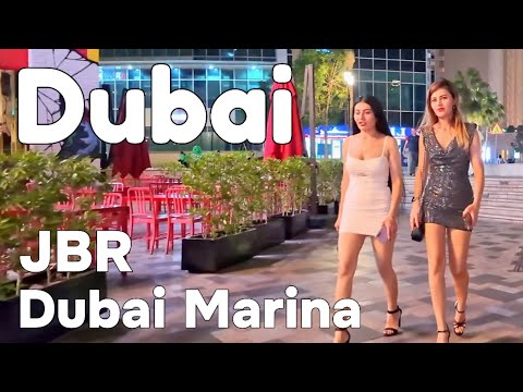 Dubai 🇦🇪 Amazing Night JBR, Dubai Marina [4K] Walking Tour