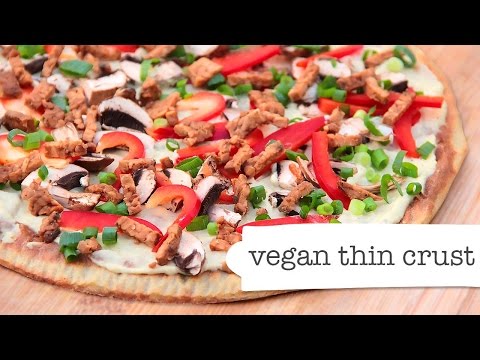 BEST Vegan Thin Crust Pizza Recipe - 1 INGREDIENT QUINOA CRUST