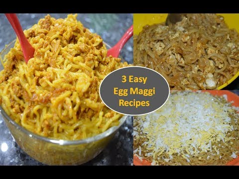 3 Easy Egg Maggi Noodles Recipes | Simple Maggi Recipes with Egg