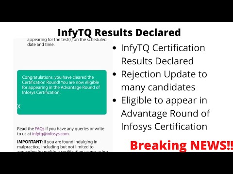 InfyTQ Results Out | Advantage Round Infosys Certification | Infosys | Selection | Results Date