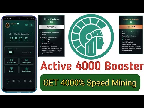 athene 4000% booster || athene 300% booster || how get athene booster || athene mining new update