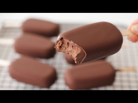 Never seen such easy and delicious ice cream recipe! Just 4 ingredients! Chocolate ice cream bar