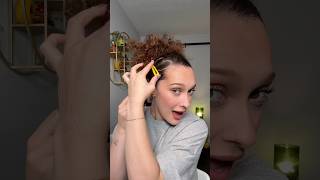 HEART SIDE PART HAIRSTYLE!! #curlyhair #hairstyletutorial #grwm