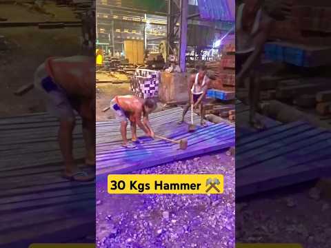 Hammer down 30 kgs force pt 2 #rollingmill #factorywork #factoryworker #hammer #steelmill #factory