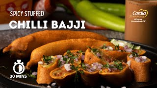 Stuffed Chilli Bajji | How to make Chilli Bajji | Street Food Recipes | Mirapakaya Bajji | Cookd