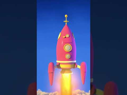 Rocket Journey to Space Learning Color Fun - #nurseryrhymes #fingerfamily #kidssongs #Shorts