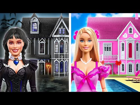 HOUSE FOR DOLLS 💗 Wednesday VS Enid DIY Crafts! Makeover Challenge by Imagine PlayWorld