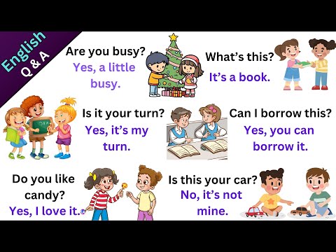 100 Daily Use Questions and Answers for Kids | Easy English Conversations | English For Beginners