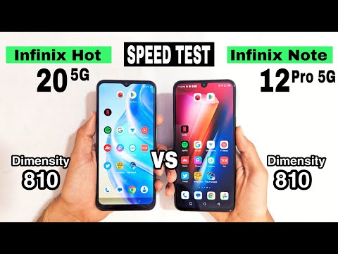 Infinix hot 20 5G vs Infinix note 12 pro 5G Speed Test & Comparison | Dimensity 810 vs 810 🔥