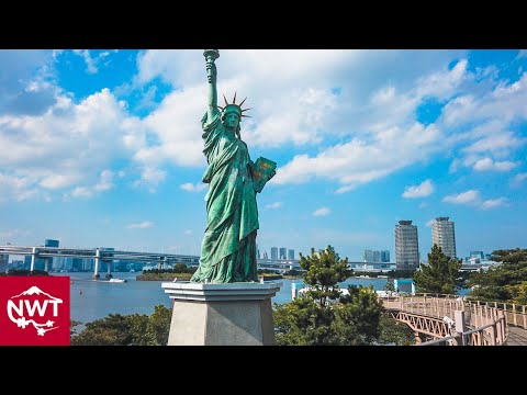 Tokyo Odaiba Beach, A Walk in summer beach 4K