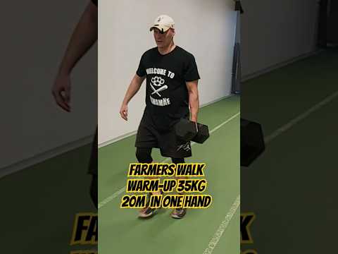 Farmers Walk 35kg in one Hand/WarmUp #eesti #strongman #strong #gym #viral #fyp #shorts #farmerswalk