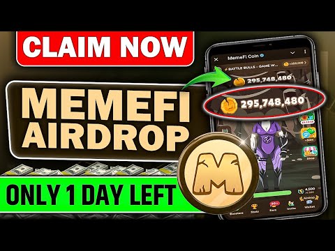 Memefi Airdrop Claim Now 🪂 Only 1 Day Left  | Memefi Airdrop Withdrawal