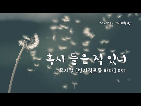 /뮤지컬넘버/ 혹시 들은 적 있니 – 뮤지컬 [번지점프를 하다] (Cover by 노래해주리♪)