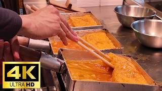 Japanese Street Food - World-Renowned Egg Omelette Store with 70,000,000 Views【4K / Uncut】