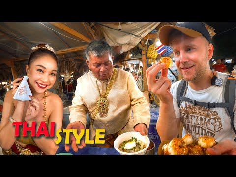 This is THAI Style! / REAL Street Food Tour in Thailand / Loy Krathong in Sukhothai