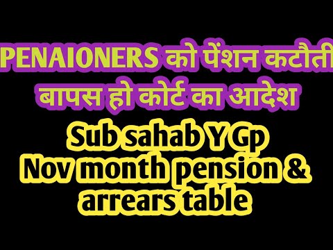 18 month dr November Pension SUB. Y GP  100% Disability  with 53% Dr 4 Months Arrears table