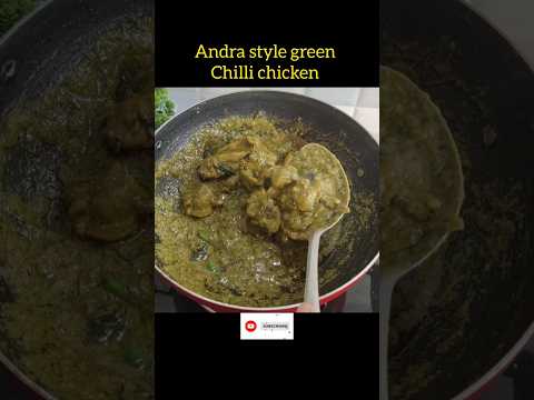 Andra chilli chicken recipe 🍗😋👌/green chilli chicken recipe #nonveg #shorts #short