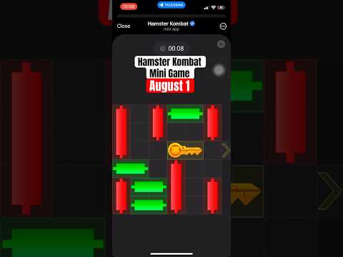 August 1 - Hamster Kombat mini game puzzle unlocked