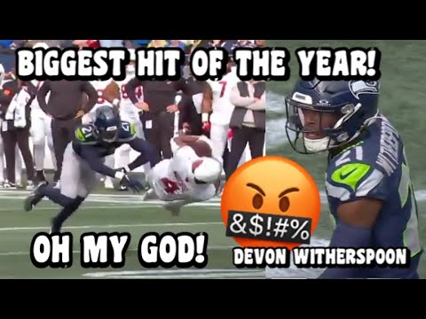 Devon Witherspoon makes BIGGEST HIT OF THE YEAR! 😳🔥 Cardinals Vs Seahawks 2023 highlights