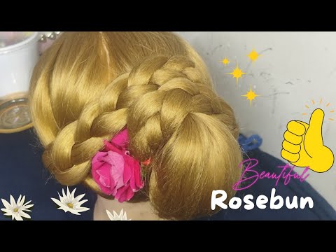 Easy  And Quick Hair Style for Every one ||Rose Bun||#wedding #hairstyle #hairtutorial #quick #viral