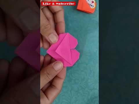 Origami Heart | Cute Heart with Message | DIY Craft with Paper | #shorts #paperheart