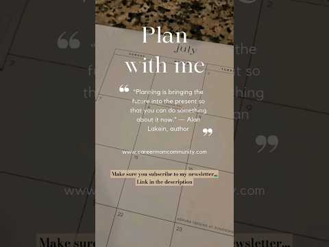 Plan with Me| The purpose of planning