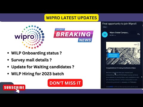 WIPRO WILP UPDATE | ONBOARDING | HIRING | 2022 , 2023 |