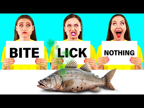 Bite, Lick or Nothing Challenge | Funny Kitchen War by PaRaRa Challenge